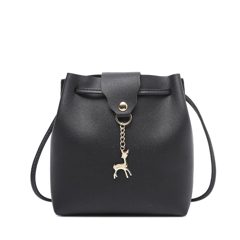 Bucket Bag Women's Simple One-shoulder Lace Hanfu Bucket Bag